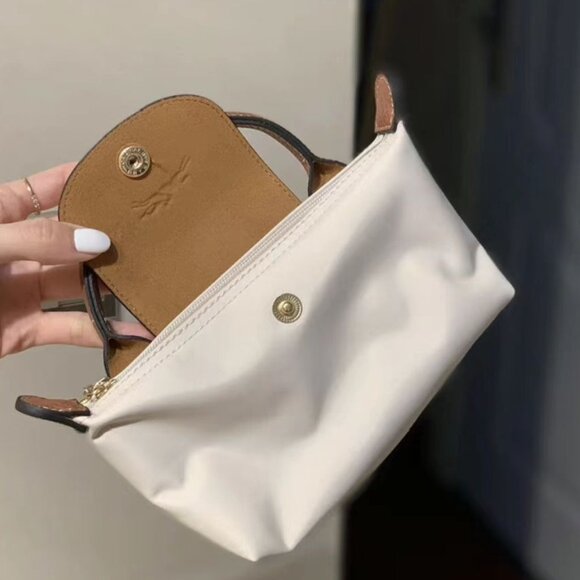 Longchamp Burgundy and Tan Cosmetic Bag - Picture 6 of 7